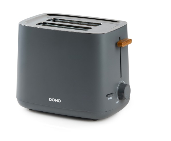 DOMO - Toaster DO965T, mattes grau mit Holzoptik