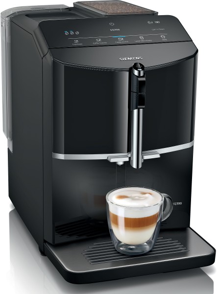 Siemens - Kaffeevollautomat "EQ 300" TF301E19, Klavierlack schwarz