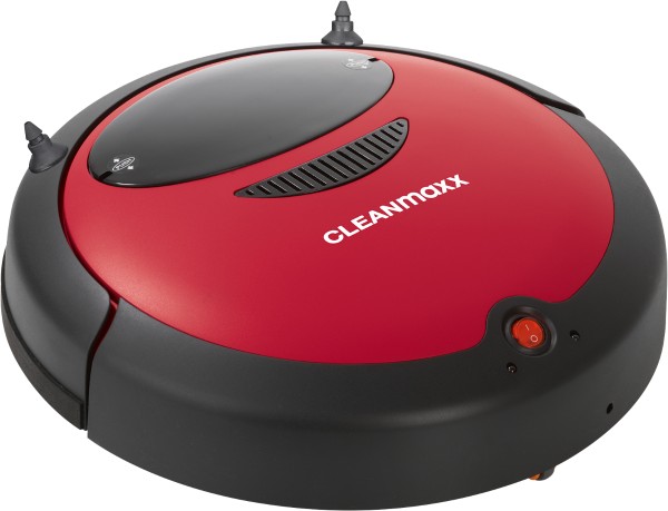 CLEANmaxx - Robot Vacuum Cleaner with mopping function, red/black