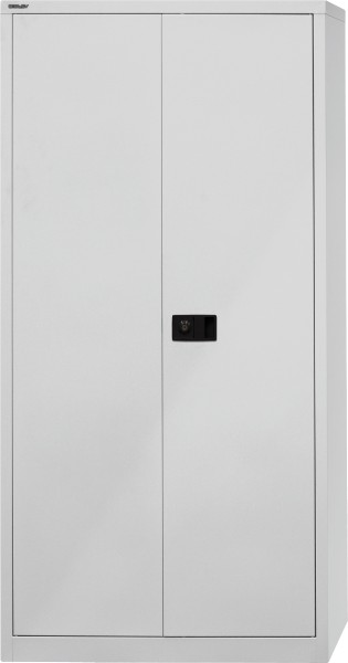 Bisley - universal hinged door cabinet, light gray
