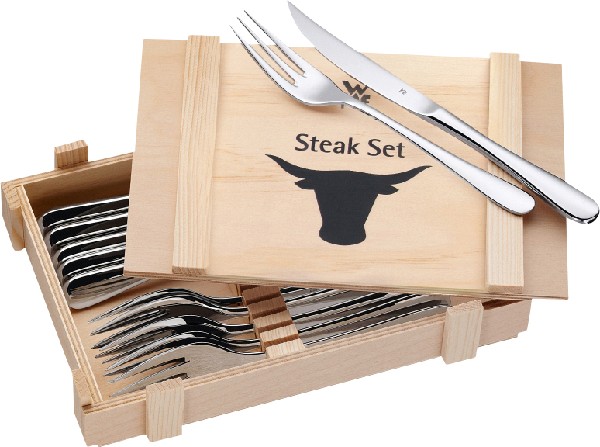WMF - Steakbesteck 12-tlg. in Holzkassette