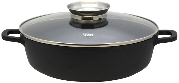 ELO - cast aluminium serving pan 28 cm with glass lid