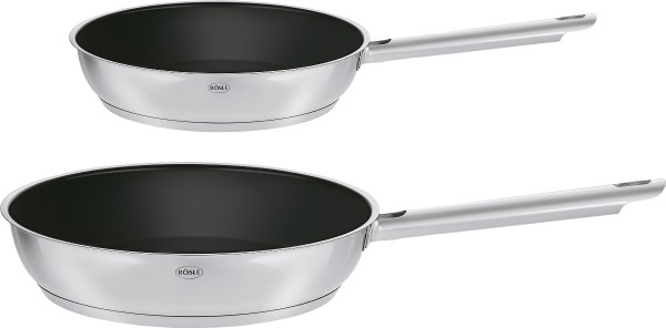 Rösle stainless steel frying pan set 