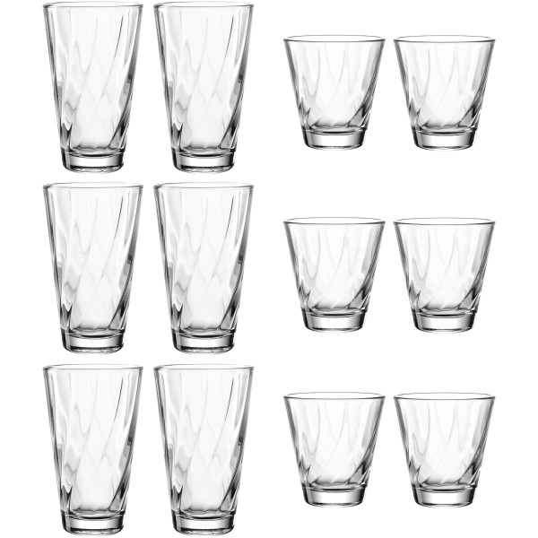 Leonardo - drinking glass set ‘Twist’ 12 pcs