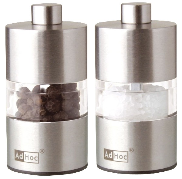 AdHoc - stainless steel-salt- and pepper mill 