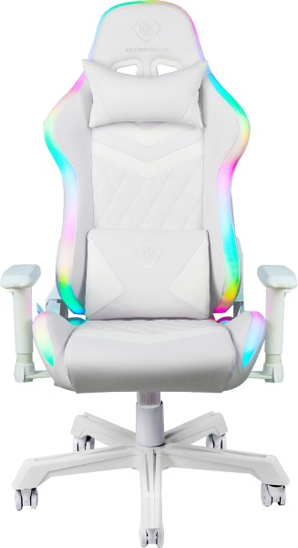 Deltaco - Gaming-Stuhl GAM-080 mit LED, weiß