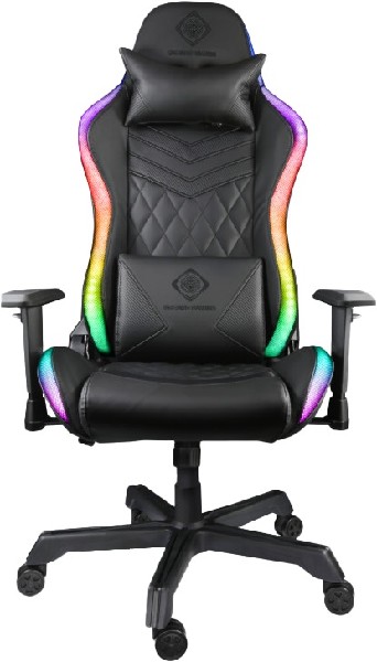 Deltaco - Gaming-Stuhl GAM-080 mit LED, schwarz