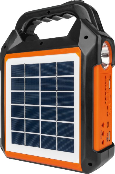 EASYmaxx - Solar-Generator Kit 10.000 mAh mit integriertem Radio und Lautsprecher