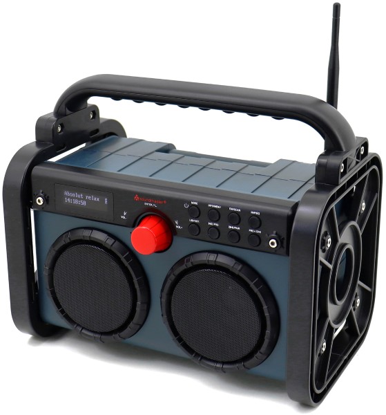 soundmaster - Baustellenradio DAB85BL mit LED-Arbeitsleuchte,blau/ schwarz
