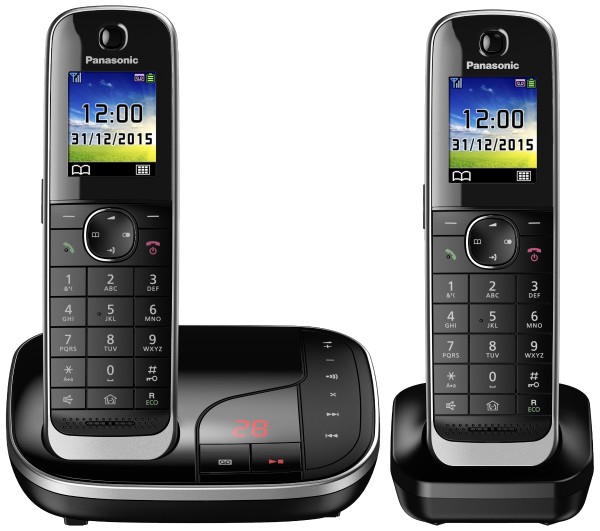 Panasonic - cordless phone KX-TGJ322 with answering machine and handset, black