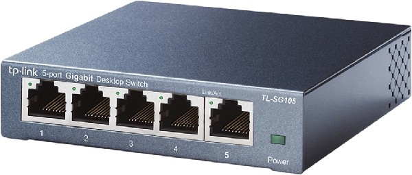 TP-Link - TL-SG105 5-Port Gigabit Desktop Switch, anthracite