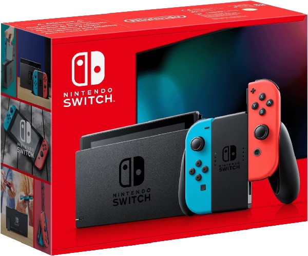 Nintendo Switch - Console V2, neon-red/neon-blue