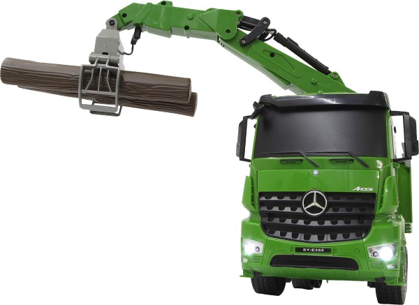 Jamara - ferngesteuerter Holztransporter "Merzedes-Benz Arocs", grün