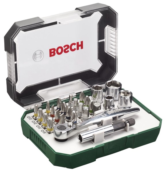 Bosch - Schrauberbit-Set 26-tlg. mit Ratsche  schwarz
