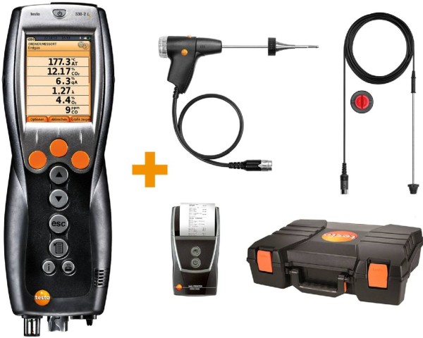 Testo - flue gas analyser 330-2 LL Heating installation set