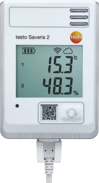 Testo - Funk-Datenlogger Saveris 2-H1 mit Display und Temperatur-/Feuchtefühler