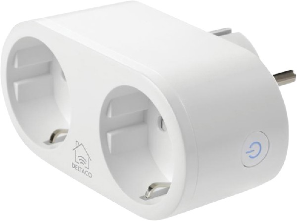 Deltaco Smart Home - indoor double socket outlet SH-P02E with energy monitor