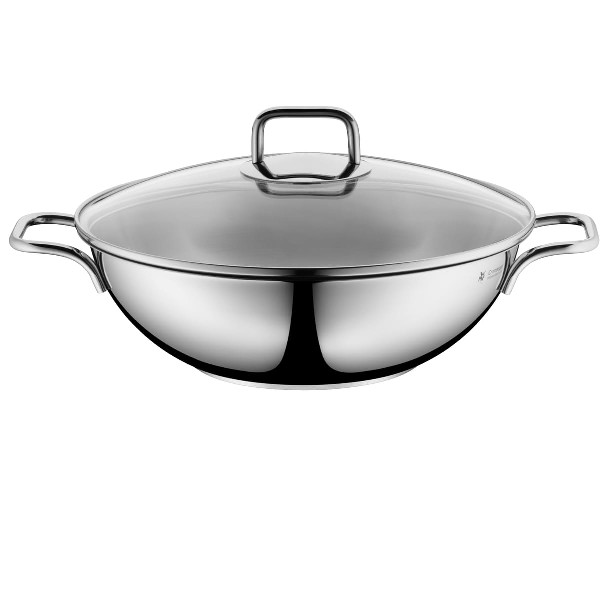 WMF - Edelstahl-Wok mit Glasdeckel Ø 28 cm