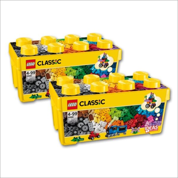 LEGO CLASSIC - Bausteinebox 2er Set 968 Teile