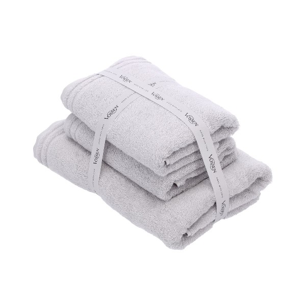 Vossen - Hand- und Duschtuch-Set 3-tlg., hellgrau