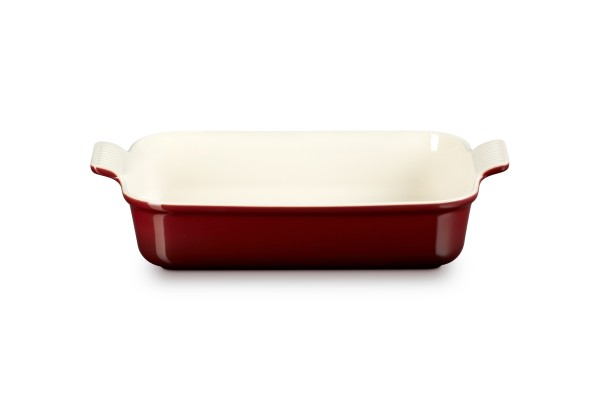 Le Creuset - Steinzeug-Auflaufform 32 cm rechteckig, garnet