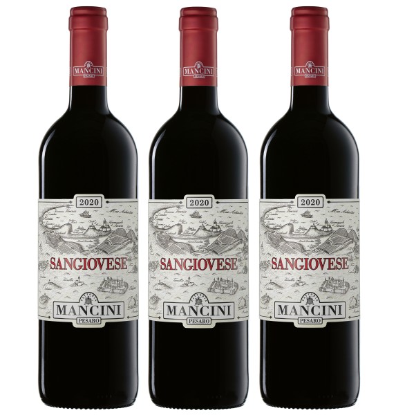 Mancini Sangiovese Marche IGT 0,75l, 3 Fl.