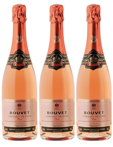 Bouvet Cremant de Loire Rosé 0,75l, 3 Fl.