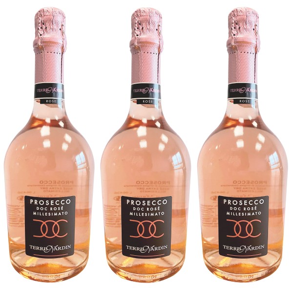 Terre Nardin - Prosecco Millesimato Rosé DOC 0,75l, 3 Fl.