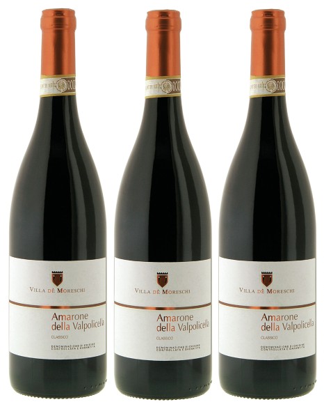 Villa dè Moreschi Amarone della Valpolicella Classico DOCG 0,75l, 3 Fl.