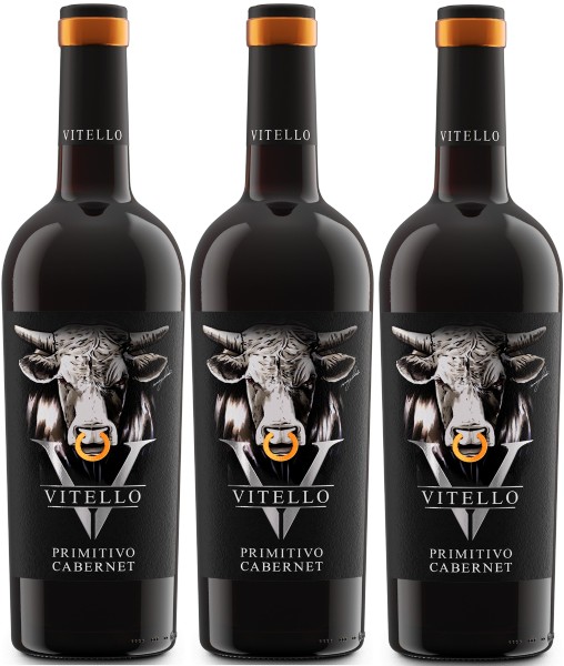 Vitello - Primitivo Cabernet Puglia IGP 0,75l, 3 Fl.