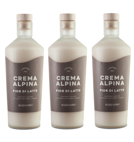 Marzadro - Crema Alpina Fior di Latte 17% Vol. 0,7l, 3 Fl.