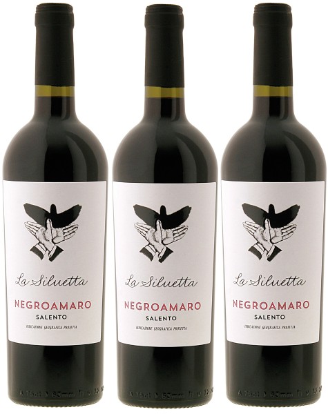 La Siluetta - Negroamaro Salento IGP 0,75l, 3 Fl.