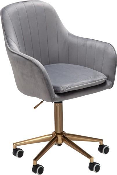 Amstyle - desk chair, velvet grey
